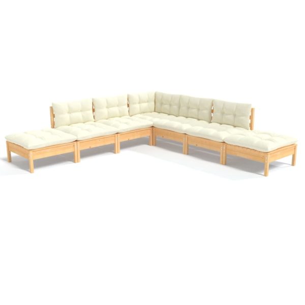 Loungeset Met Kleurige Kussens Grenenhout - Afbeelding 2