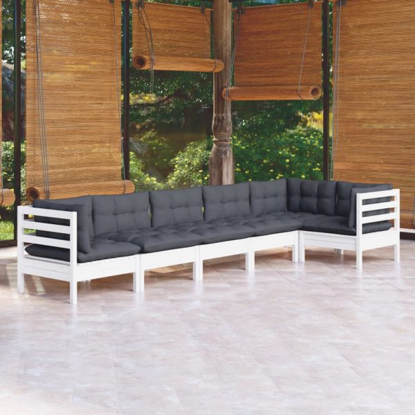 Loungeset Met Kleurige Kussens Grenenhout - Afbeelding 8