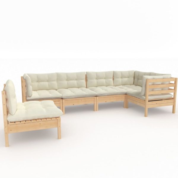 Loungeset Met Kleurige Kussens Grenenhout - Afbeelding 2