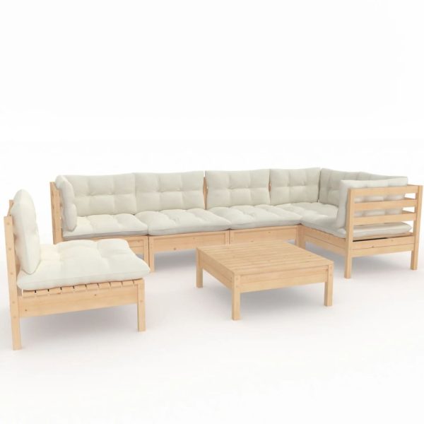 Loungeset Met Kleurige Kussens Grenenhout - Afbeelding 2