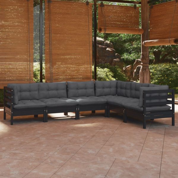 Loungeset Met Kleurige Kussens Grenenhout - Afbeelding 9