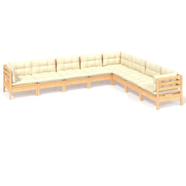 Loungeset Met Kleurige Kussens Massief Grenenhout - Afbeelding 2