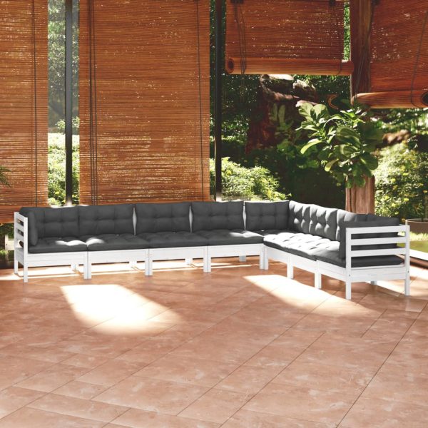 Loungeset Met Kleurige Kussens Massief Grenenhout - Afbeelding 7