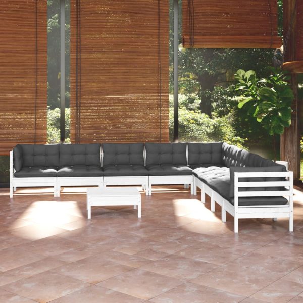 Loungeset Met Kleurige Kussens Grenenhout - Afbeelding 9