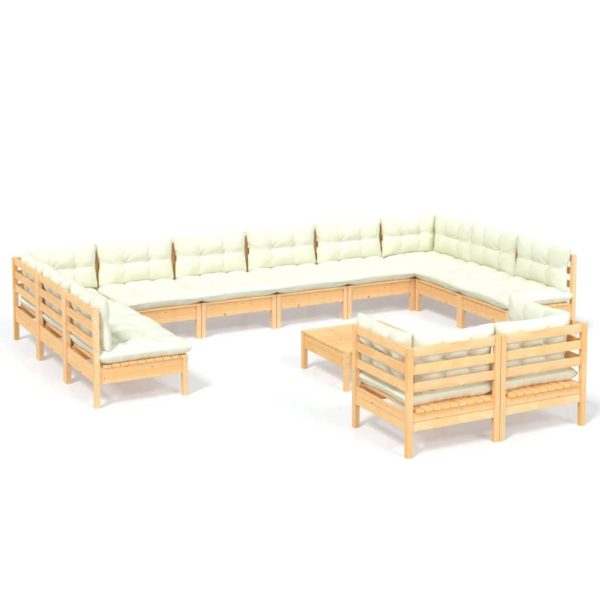 Loungeset Met Kleurige Kussens Grenenhout - Afbeelding 2