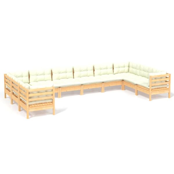 Loungeset Met Kleurige Kussens Grenenhout - Afbeelding 2