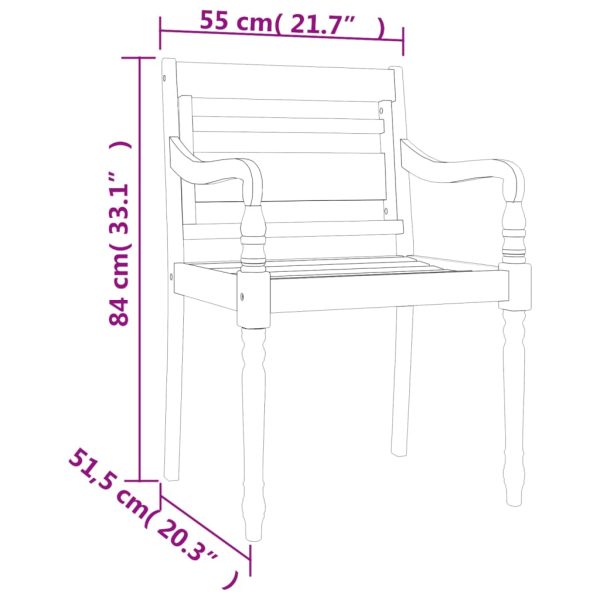 5-Delige Tuinset Massief Teakhout - Afbeelding 6