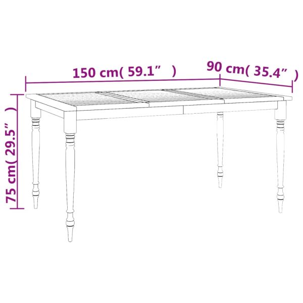 5-Delige Tuinset Massief Teakhout - Afbeelding 7