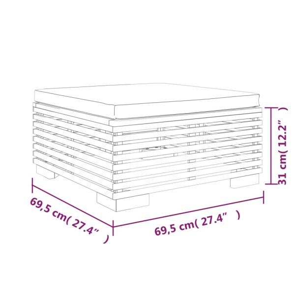 Loungeset Met Kussens Massief Teakhout - Afbeelding 7