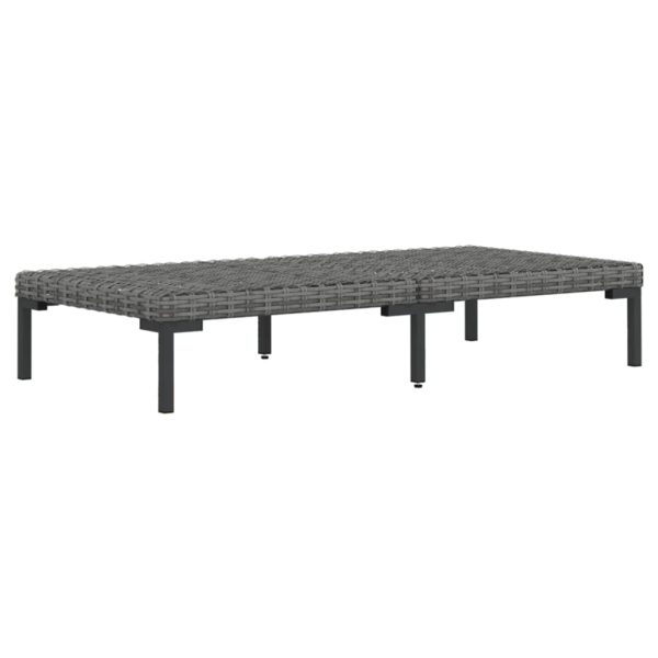 5-Delige Loungeset Met Kussens Poly Rattan Donkergrijs - Afbeelding 5