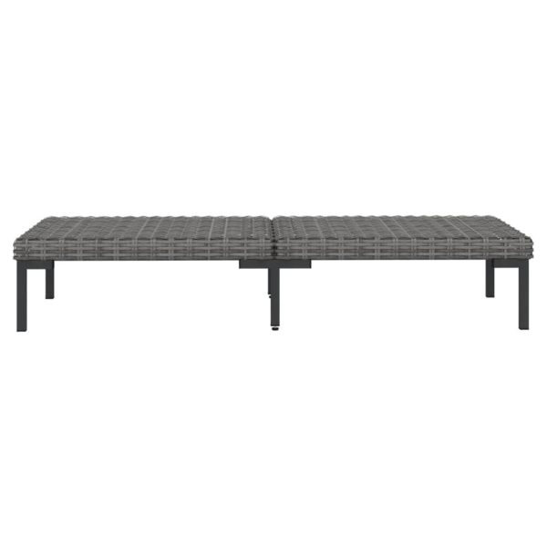 9-Delige Loungeset Met Kussens Poly Rattan Donkergrijs - Afbeelding 6