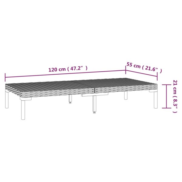 9-Delige Loungeset Met Kussens Poly Rattan Donkergrijs - Afbeelding 9