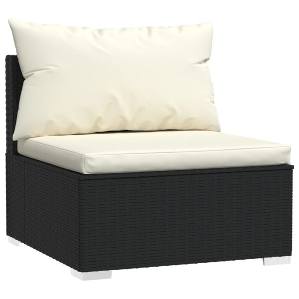 2-Delige Loungeset Met Kussens Poly Rattan - Afbeelding 3