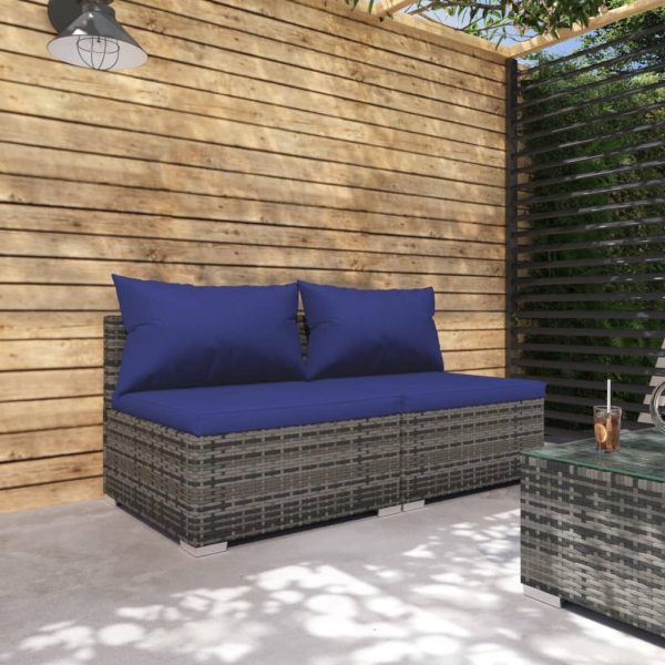 2-Delige Loungeset Met Kussens Poly Rattan - Afbeelding 13