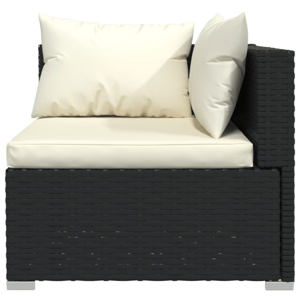 4-Delige Loungeset Met Kussens Poly Rattan - Afbeelding 4