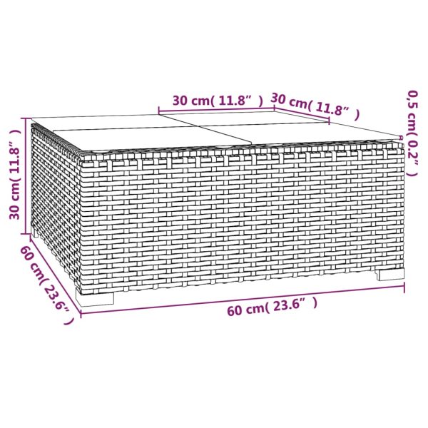 5-Delige Loungeset Met Kussens Poly Rattan - Afbeelding 12