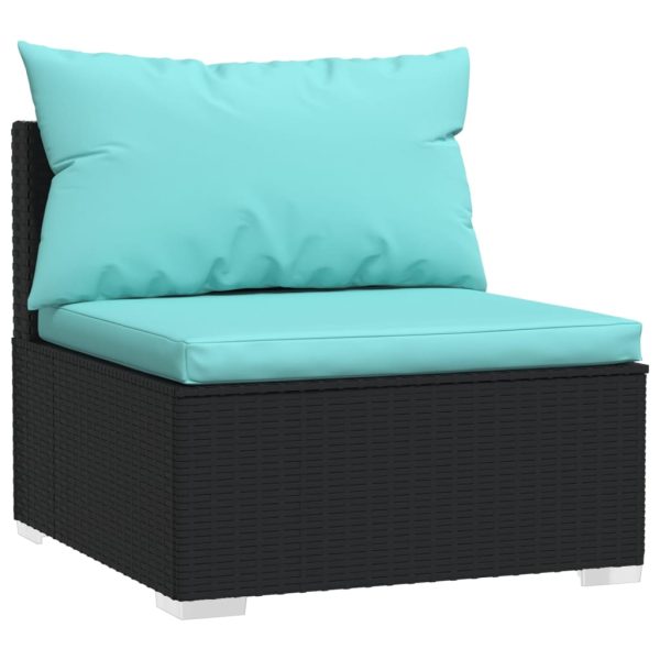 5-Delige Loungeset Met Kussens Poly Rattan - Afbeelding 3