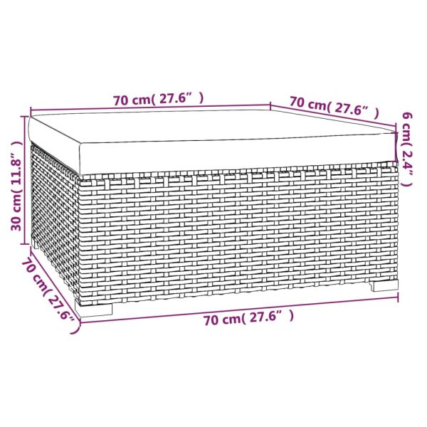 5-Delige Loungeset Met Kussens Poly Rattan - Afbeelding 9