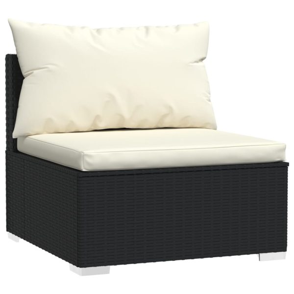 4-Delige Loungeset Met Kussens Poly Rattan - Afbeelding 4