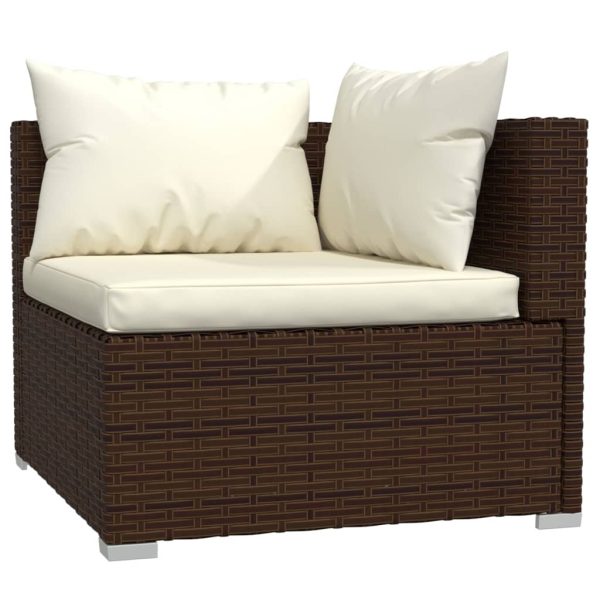 6-Delige Loungeset Met Kussens Poly Rattan - Afbeelding 4