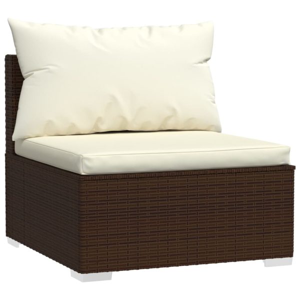 6-Delige Loungeset Met Kussens Poly Rattan - Afbeelding 3