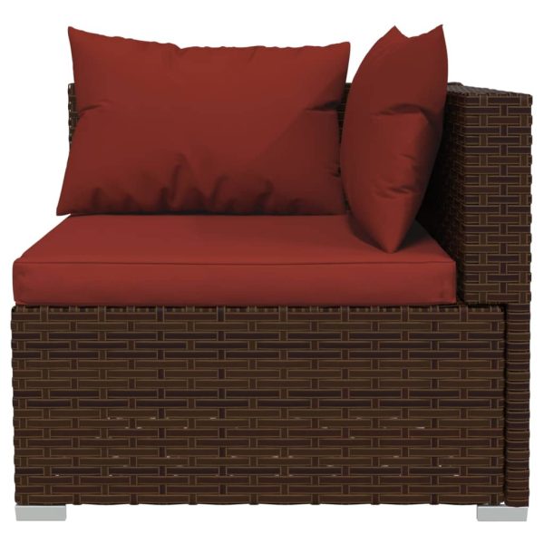 7-Delige Loungeset Met Kussens Poly Rattan - Afbeelding 3