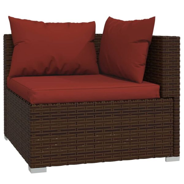 7-Delige Loungeset Met Kussens Poly Rattan - Afbeelding 4