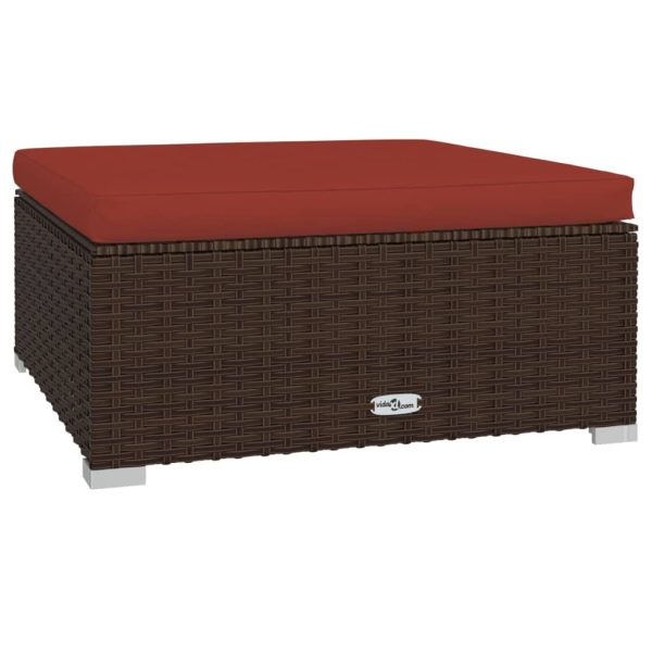 7-Delige Loungeset Met Kussens Poly Rattan - Afbeelding 7