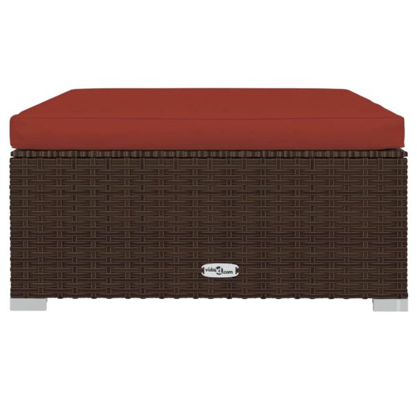 7-Delige Loungeset Met Kussens Poly Rattan - Afbeelding 8