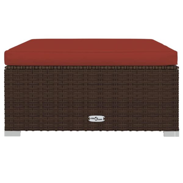 8-Delige Loungeset Met Kussens Poly Rattan - Afbeelding 8