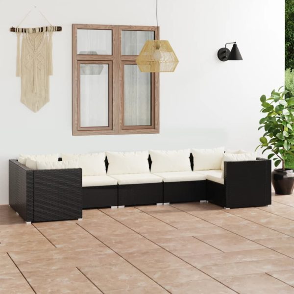 7-Delige Loungeset Met Kussens Poly Rattan - Afbeelding 10