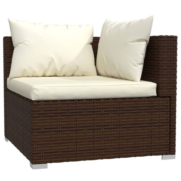 7-Delige Loungeset Met Kussens Poly Rattan - Afbeelding 5