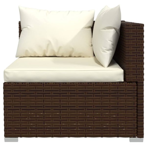 7-Delige Loungeset Met Kussens Poly Rattan - Afbeelding 6