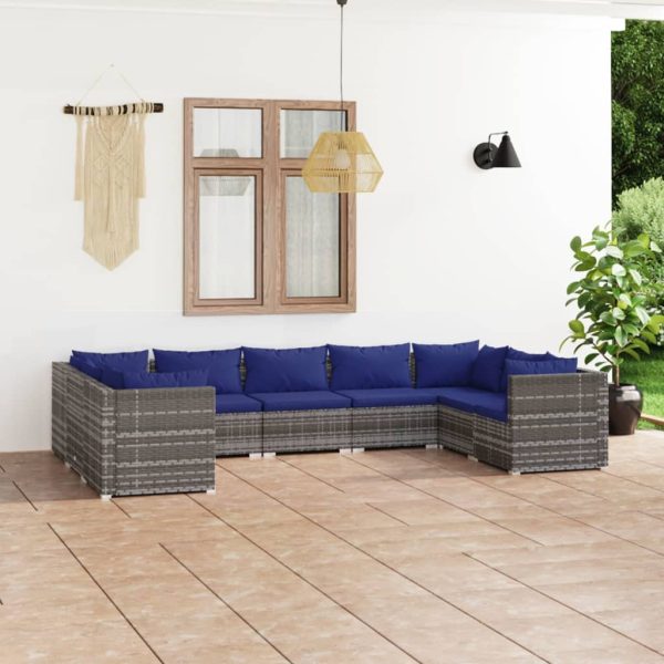 9-Delige Loungeset Met Kussens Poly Rattan - Afbeelding 13