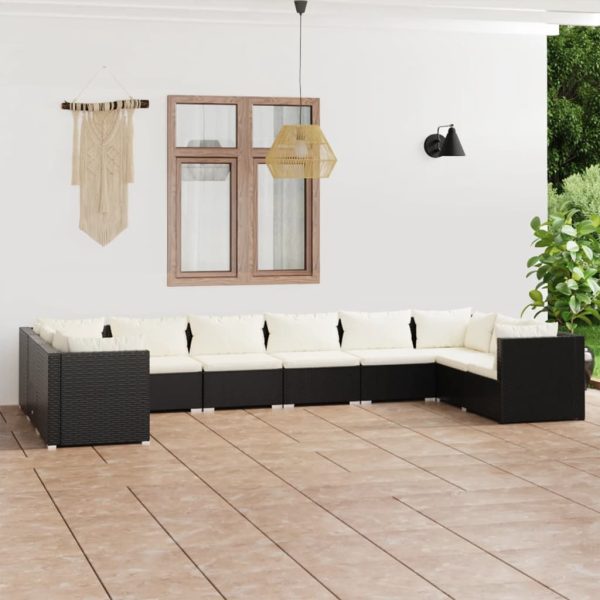 10-Delige Loungeset Met Kussens Poly Rattan - Afbeelding 10