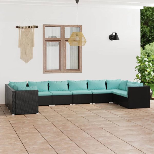 10-Delige Loungeset Met Kussens Poly Rattan - Afbeelding 11