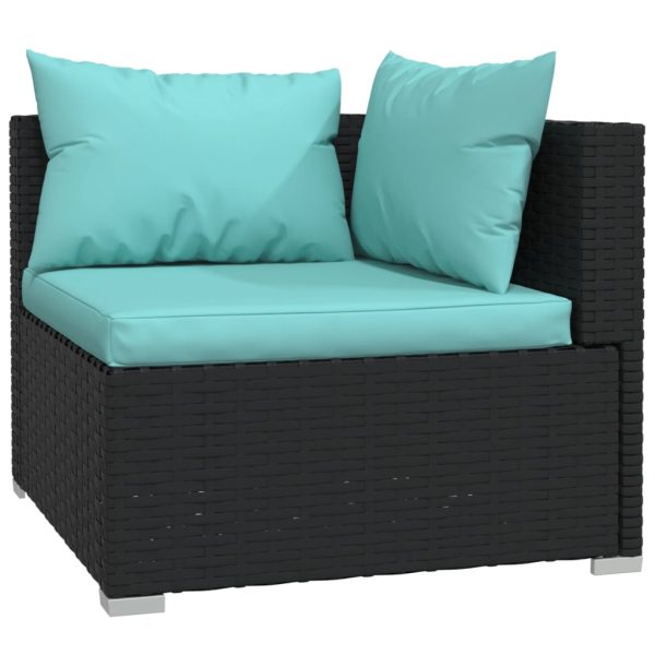 9-Delige Loungeset Met Kussens Poly Rattan - Afbeelding 5