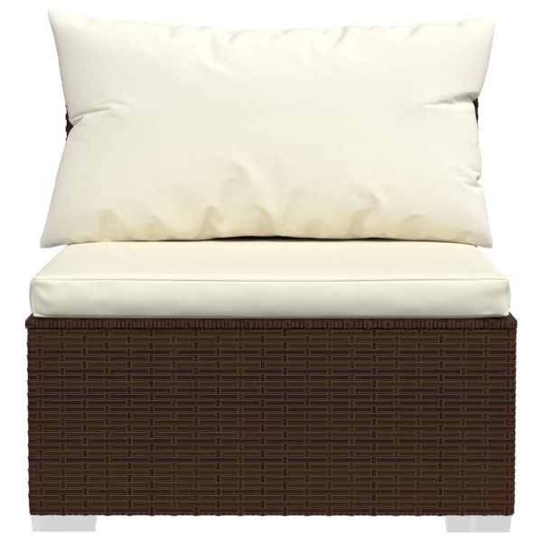 9-Delige Loungeset Met Kussens Poly Rattan - Afbeelding 4