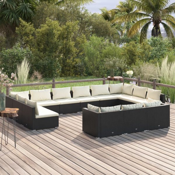 13-Delige Loungeset Met Kussens Poly Rattan - Afbeelding 10