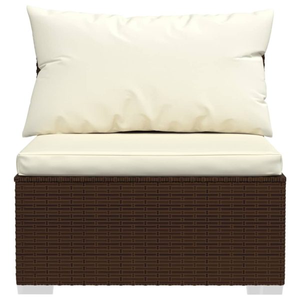 8-Delige Loungeset Met Kussens Poly Rattan - Afbeelding 6