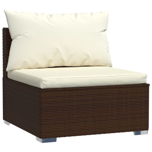 7-Delige Loungeset Met Kussens Poly Rattan - Afbeelding 4