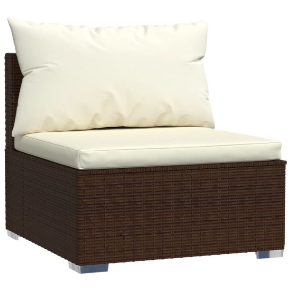 10-Delige Loungeset Met Kussens Poly Rattan - Afbeelding 4