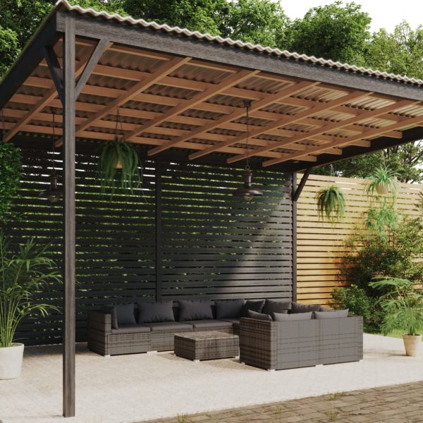 9-Delige Loungeset Met Kussens Poly Rattan - Afbeelding 15