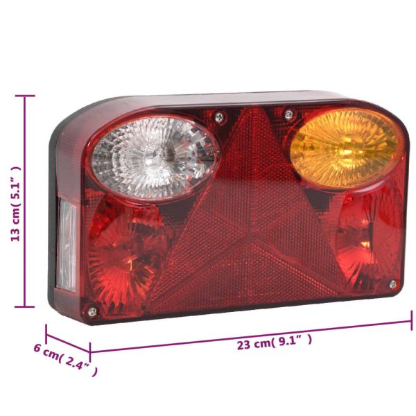 Aanhangerlampen 12 V 23X6X13 Cm Rood - Afbeelding 11