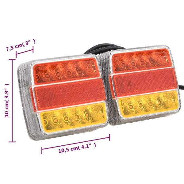 Aanhangerlampen Led-Lamp 12 V 10,5X7,5X10 Cm Rood - Afbeelding 9