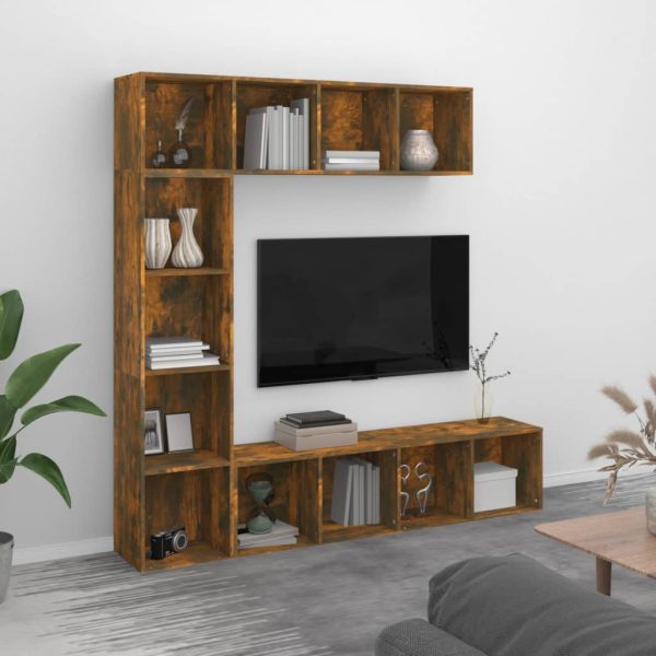 3-Delige Boekenkast-/Tv-Meubelset 180X30X180 Cm - Afbeelding 7