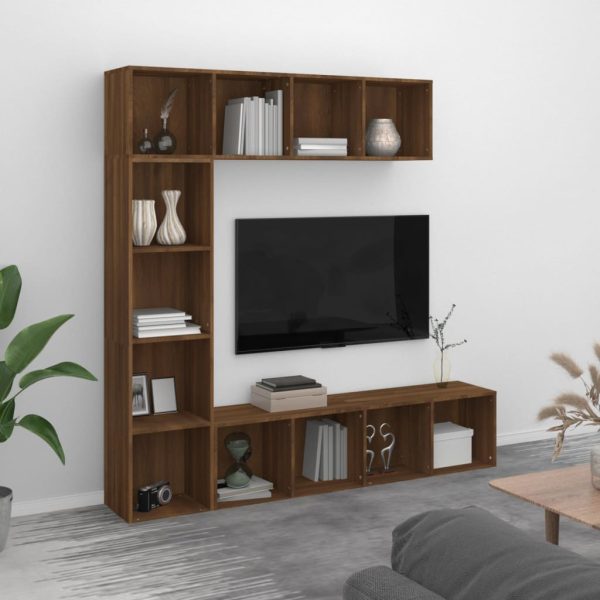 3-Delige Boekenkast-/Tv-Meubelset 180X30X180 Cm - Afbeelding 9