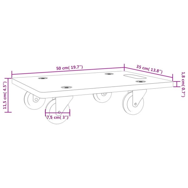 Meubelhondjes Rechthoekig 250 Kg 50X35X11,5 Cm - Afbeelding 9