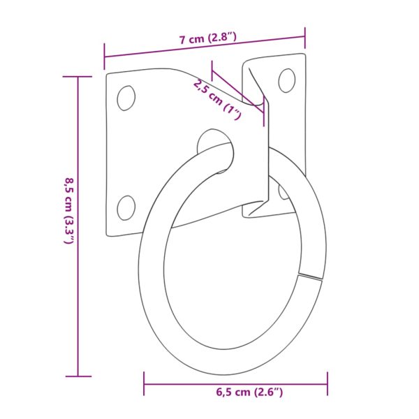 Plaatringen 3 St Staal Zilverkleurig - Afbeelding 8