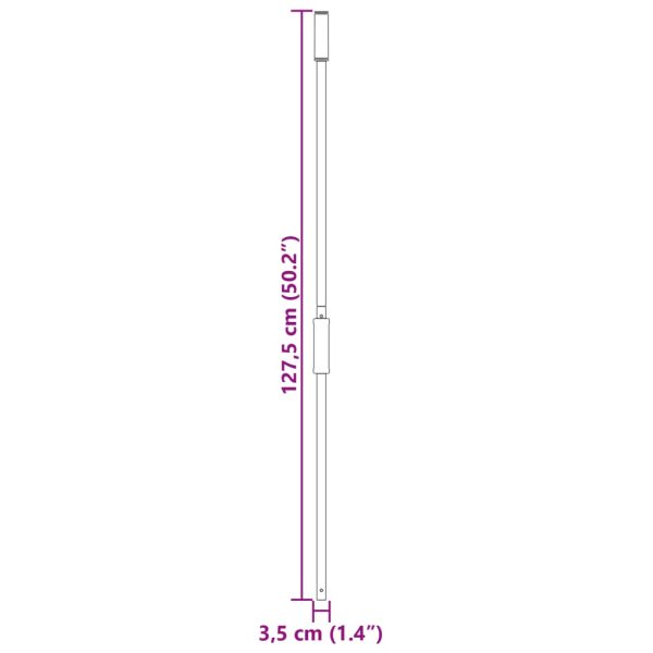 Hooivorksteel Ø3,5X127,5 Cm Zwart Staal - Afbeelding 8